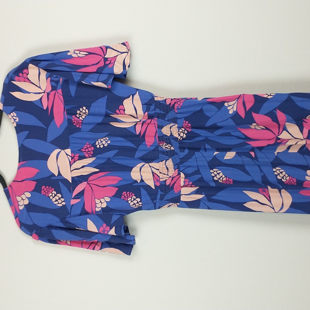 Abel The Label Anthropologie Santa Cruz Dress Small Floral Fit and Flare Ruffle - Picture 11 of 12